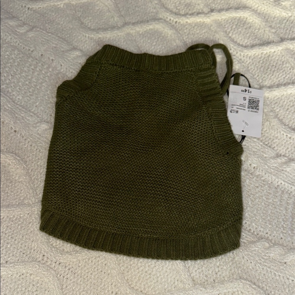 Olive Green Knit Skirt